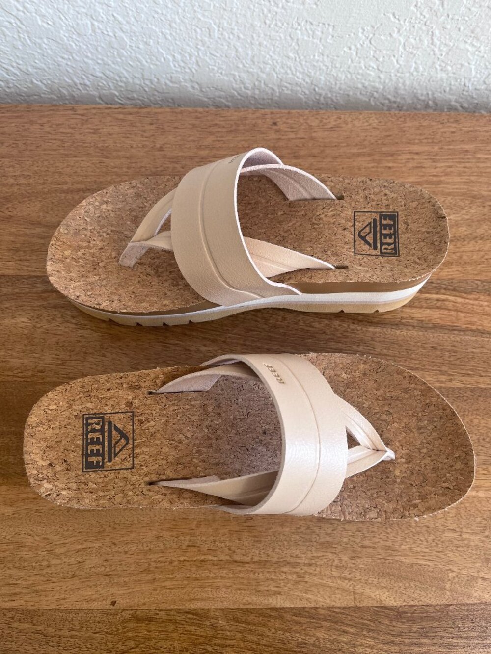 NEW! Reef Vista Higher Savanah Platform Thong Comfort Sandal In Seashell/Nude 5 - Picture 5 of 14
